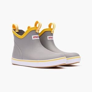 XTRATUF Ankle Deck Rain Waterproof Boot Grey BNIB